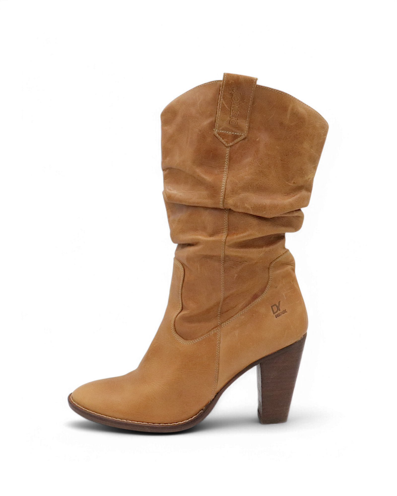 Destroy heeled cowboy boots
