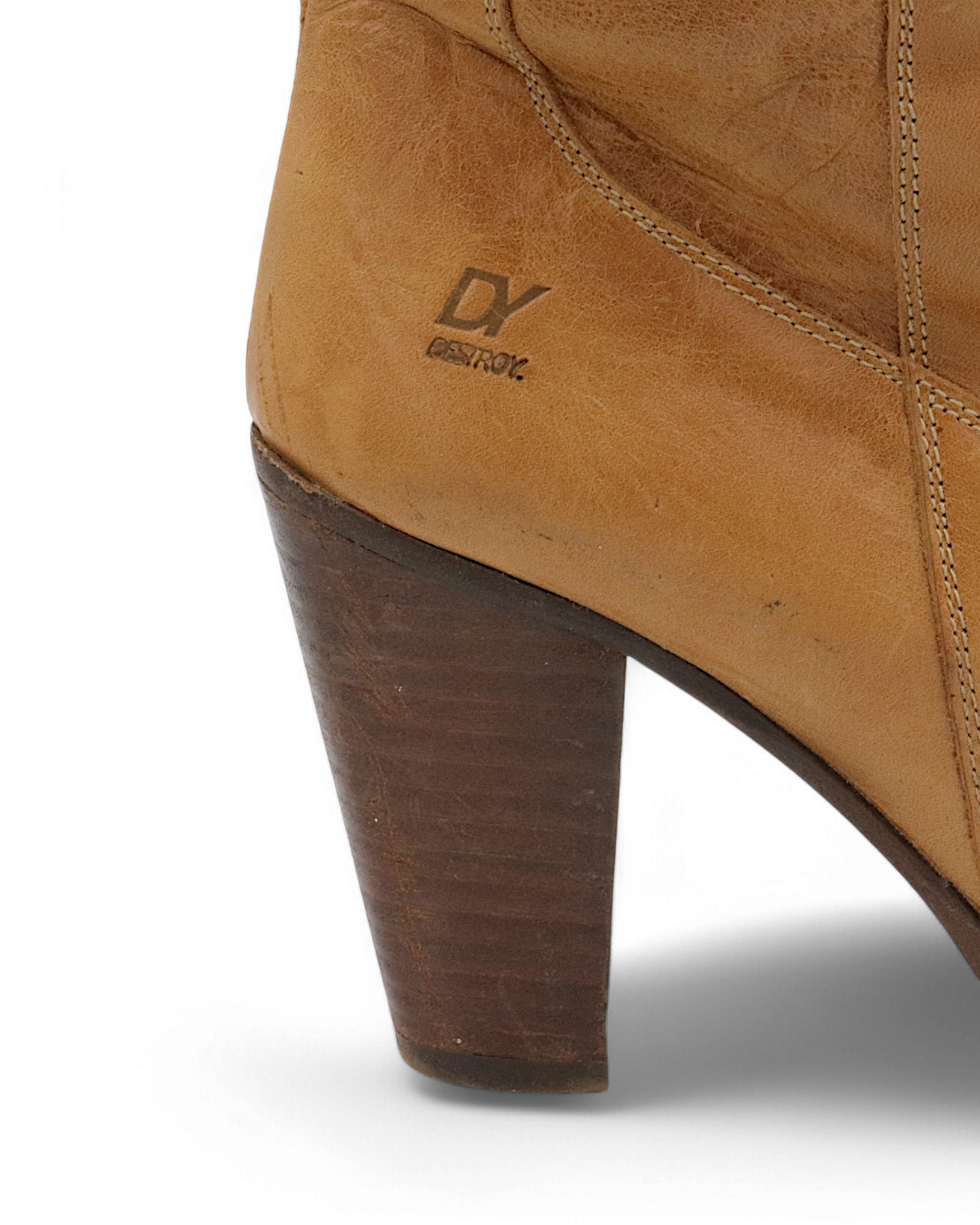 Destroy heeled cowboy boots