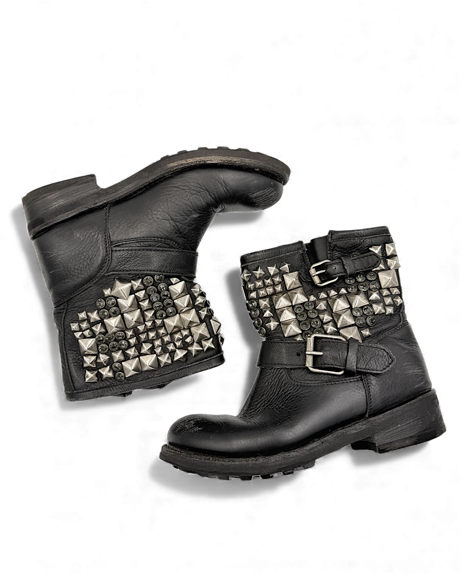 Ash biker boots