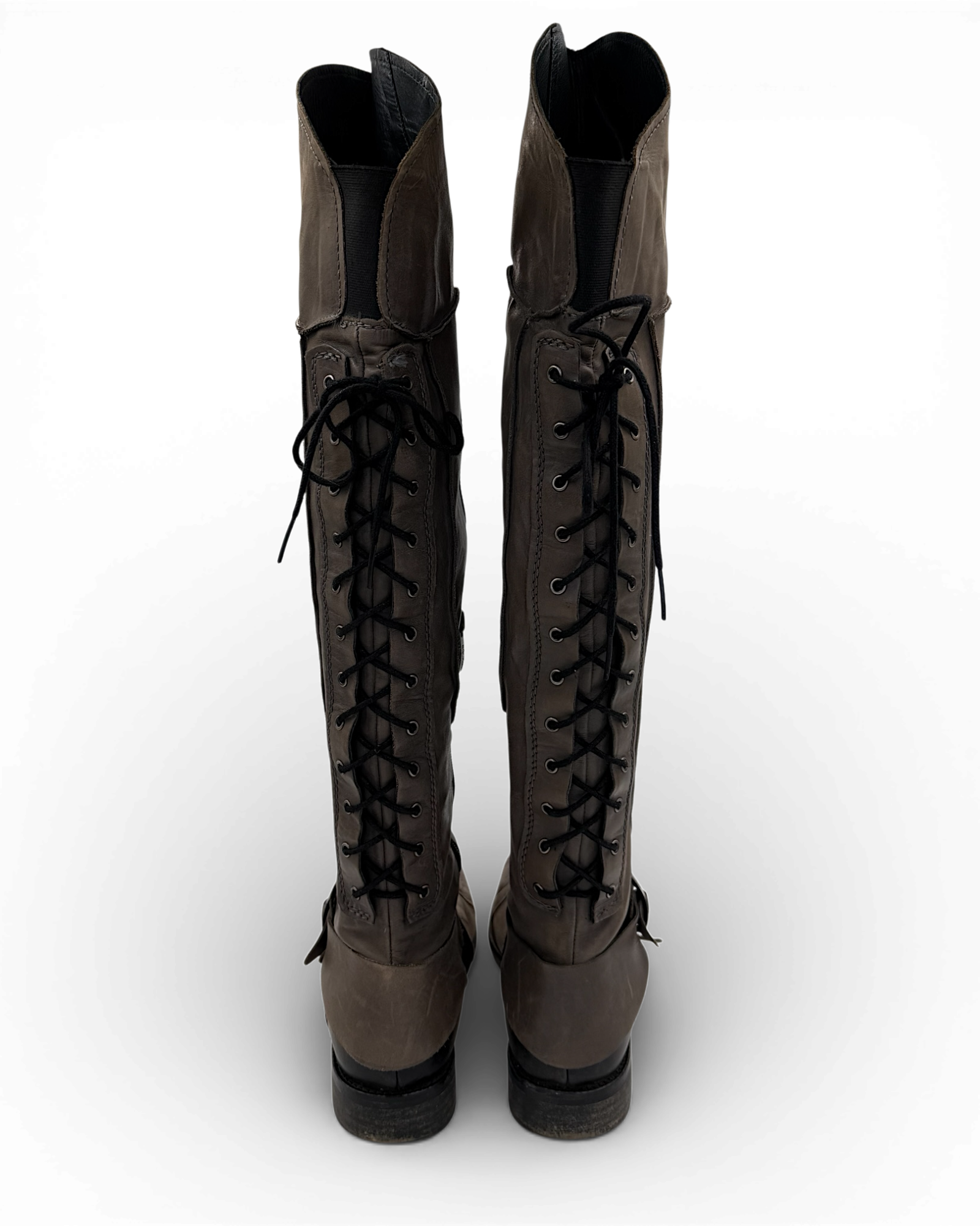 Officer Leather High Boots